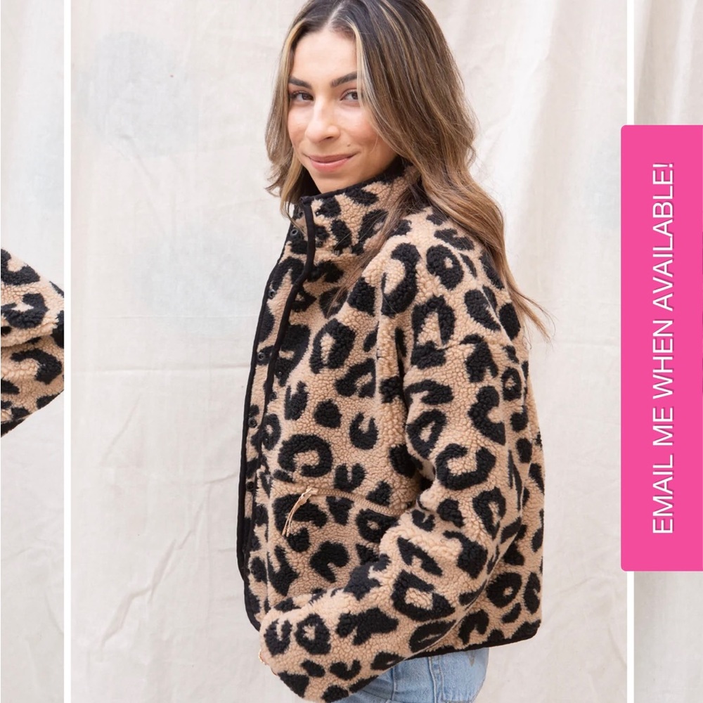 Saltwater Luxe Ciara Leopard Print Sherpa Jacket XS $90 OBO